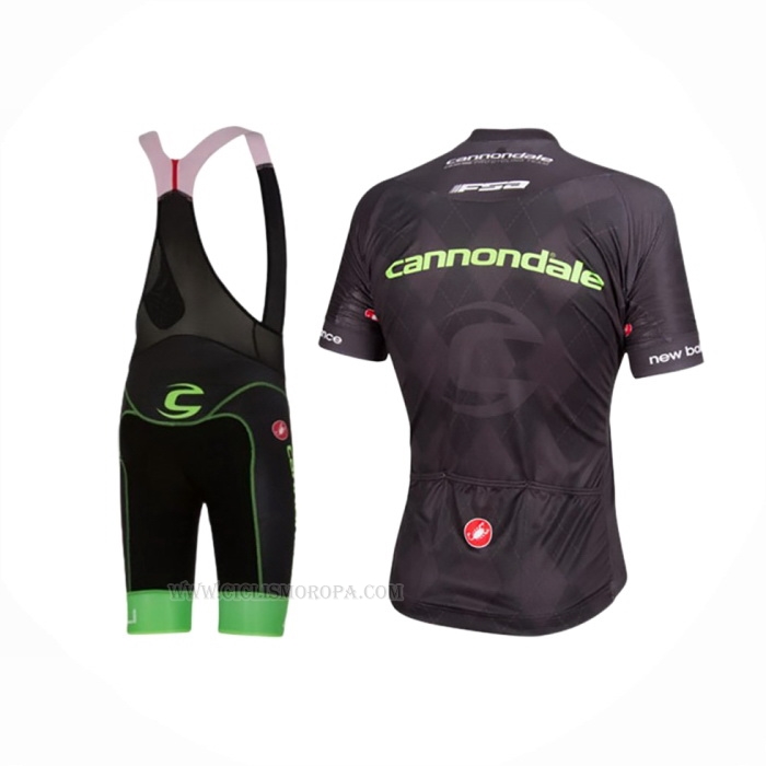 2016 Ropa Ciclismo Cannondale Negro Mangas Corta y Culotte Corto